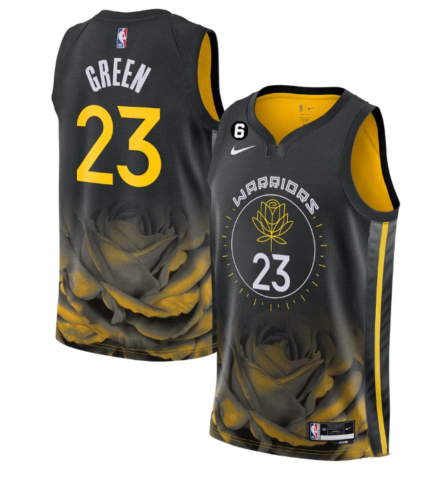 Men's Golden State Warriors #23 Draymond Green 2022/2023 Black City edition Stitched Basketball Jersey